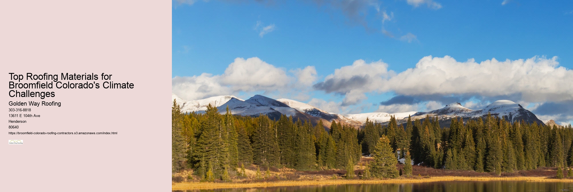 Top Roofing Materials for Broomfield Colorado's Climate Challenges